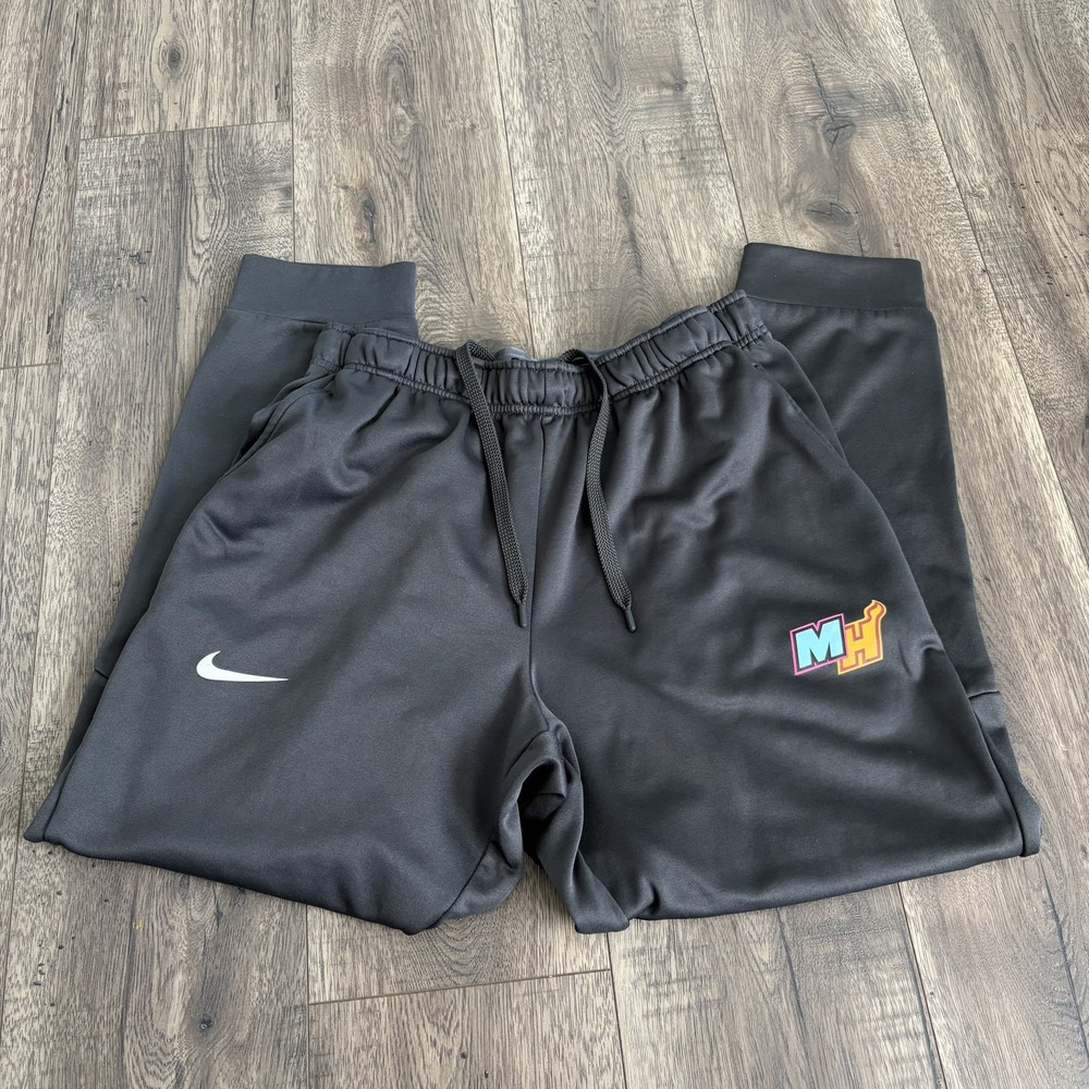 Miami Heat Nike Therma-FIT‎ Pants Mens Large Gray Jogger Athletic